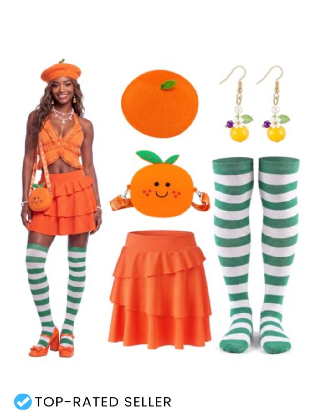 5 Pc Halloween Costume Accessory Set Polyester Women Cosplay Party